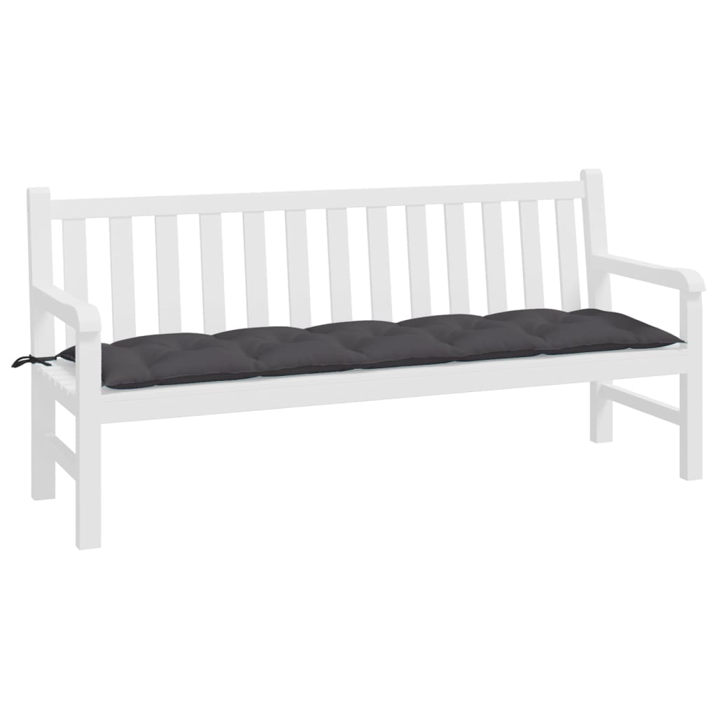 hynde til havebænk 180x50x7 cm oxfordstof antracitgrå