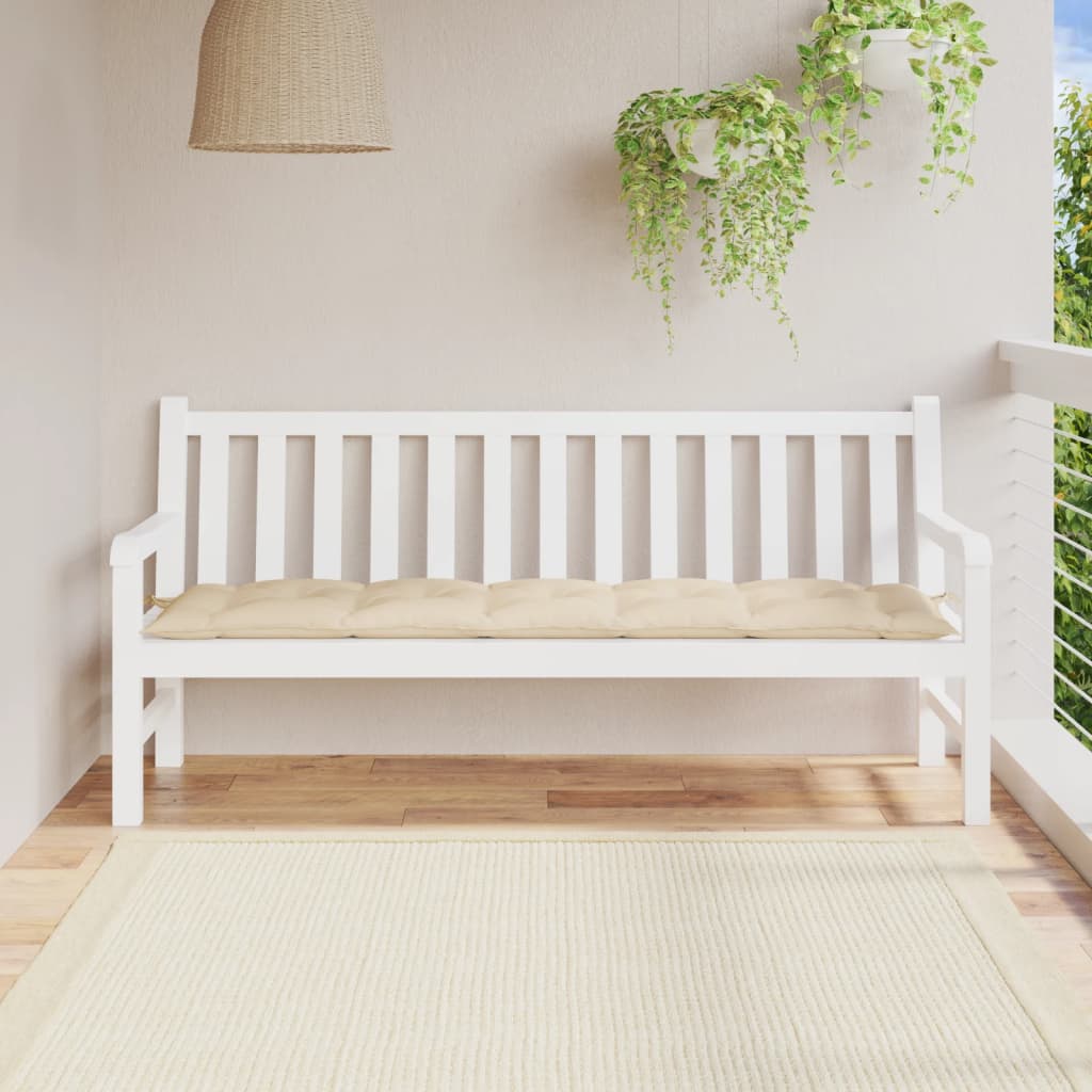 hynde til havebænk 180x50x7 cm oxfordstof beige