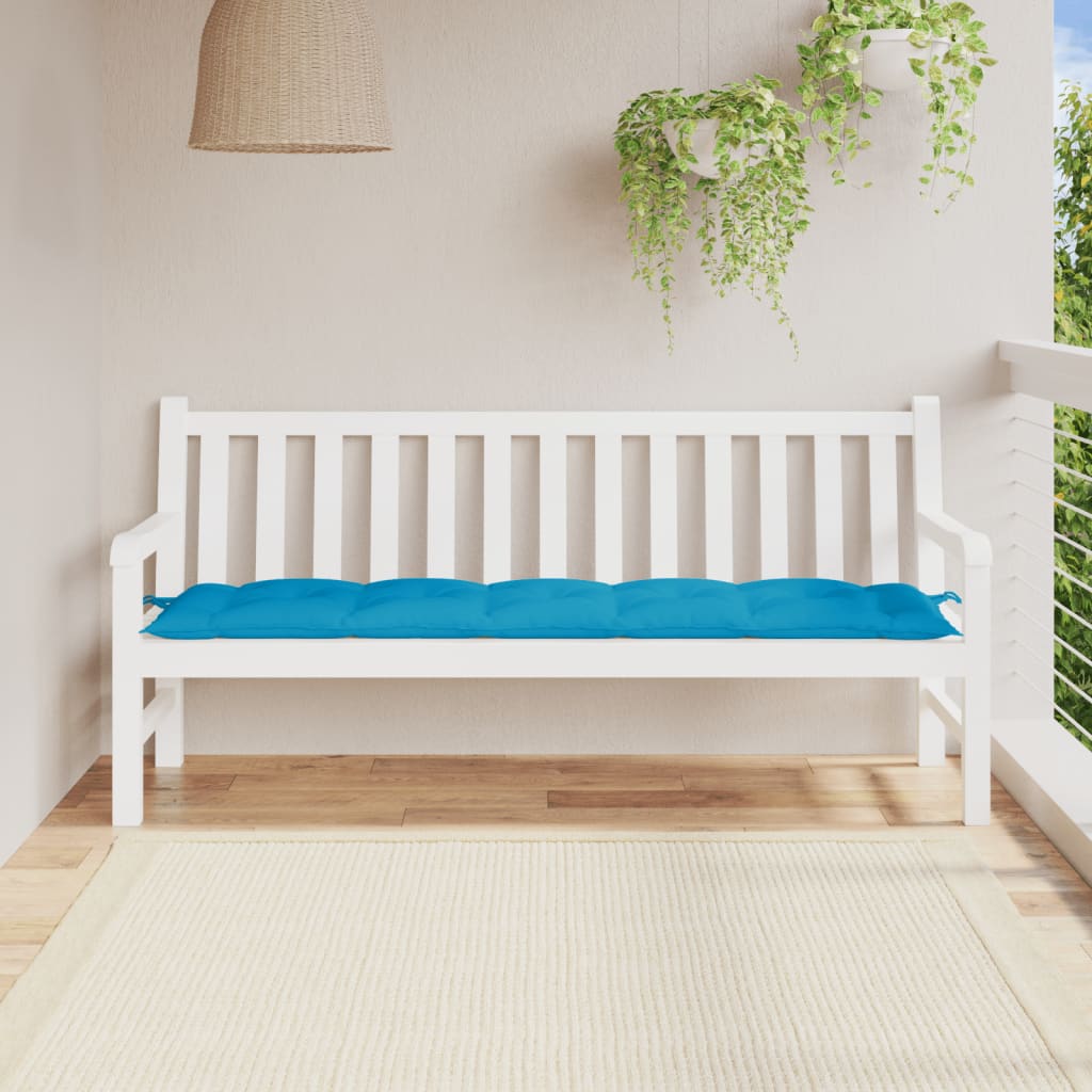 hynde til havebænk 180x50x7 cm oxfordstof lyseblå