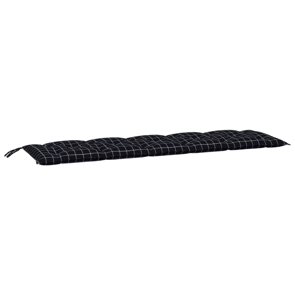 hynde til havebænk 180x50x7 cm oxfordstof ternet sort