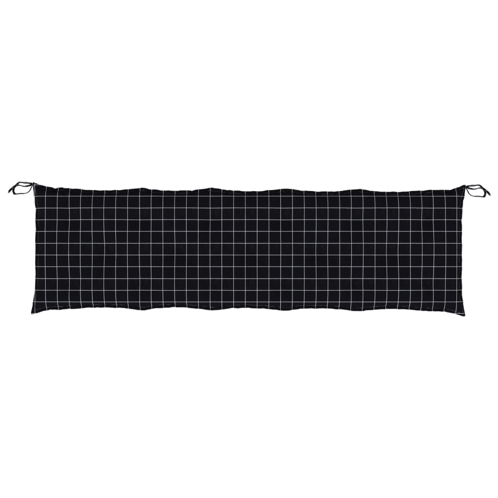 hynde til havebænk 180x50x7 cm oxfordstof ternet sort