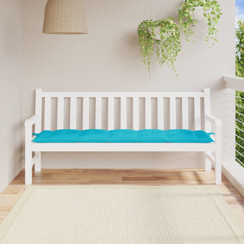 hynde til havebænk 180x50x7 cm stof turkis