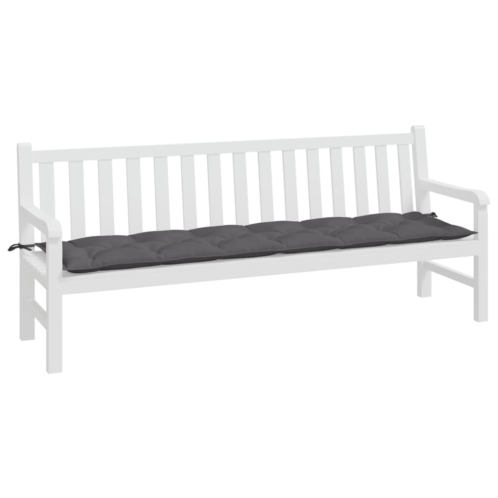hynde til havebænk 200x50x7 cm oxfordstof antracitgrå