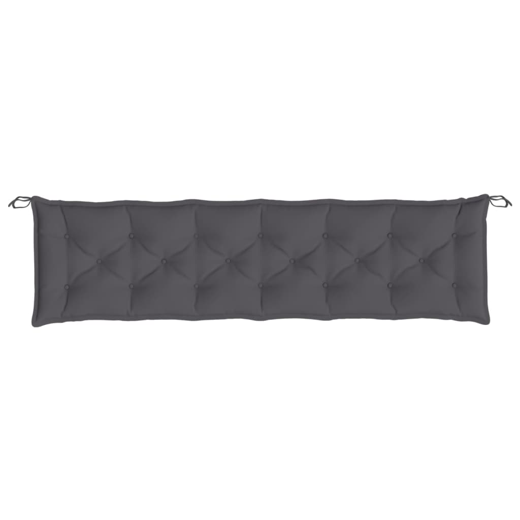 hynde til havebænk 200x50x7 cm oxfordstof antracitgrå