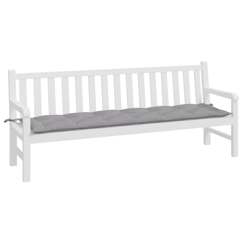 hynde til havebænk 200x50x7 cm stof grå