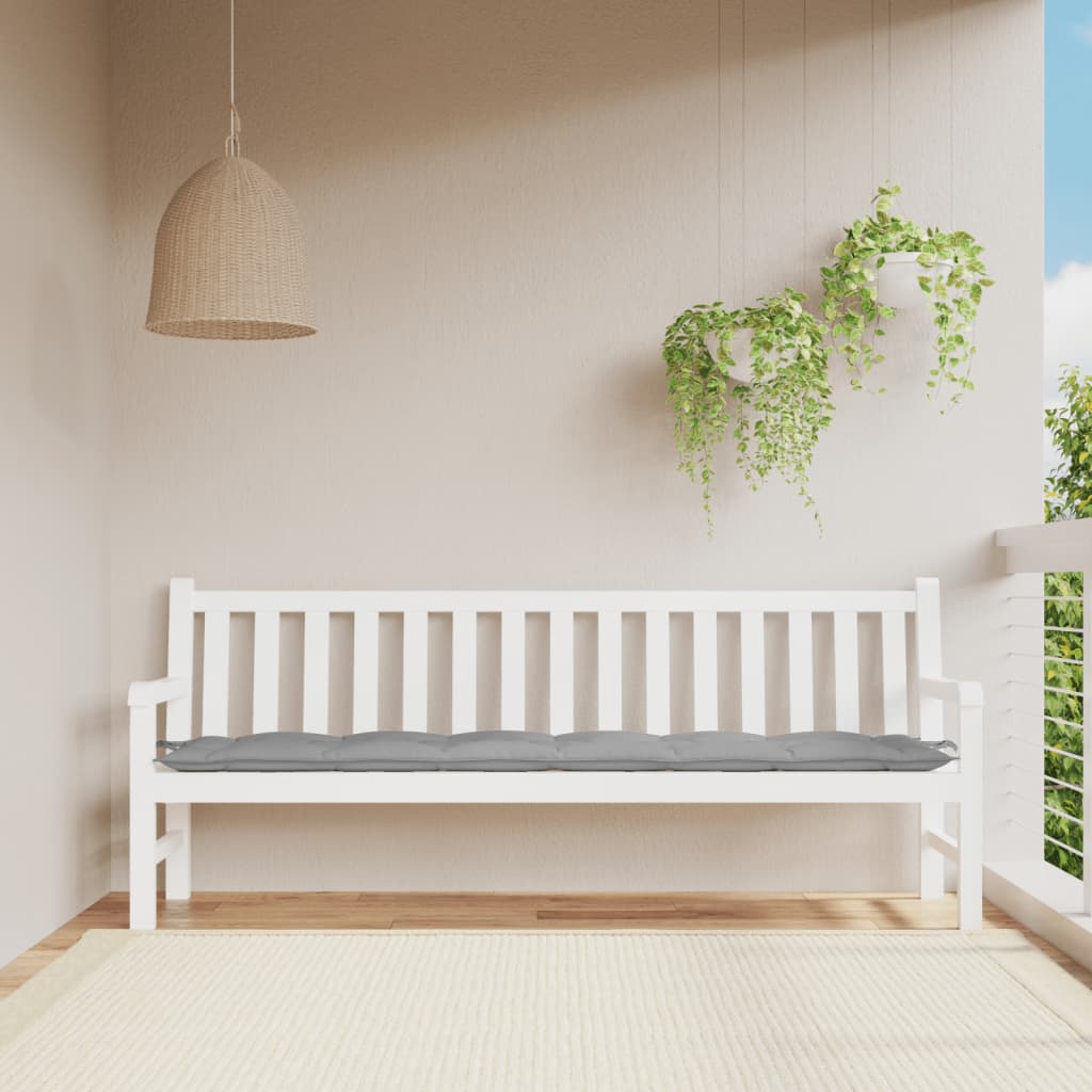 hynde til havebænk 200x50x7 cm stof grå