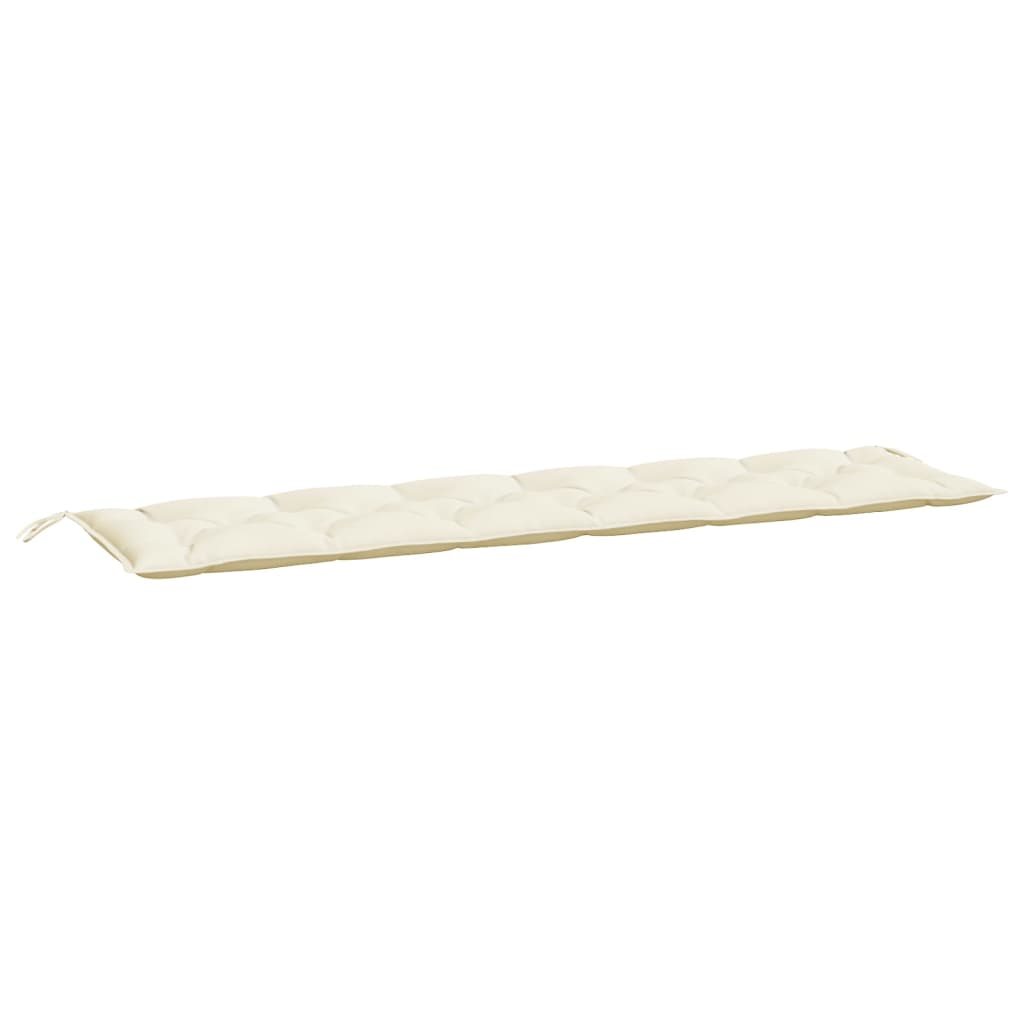 hynde til havebænk 200x50x7 cm stof cremefarvet