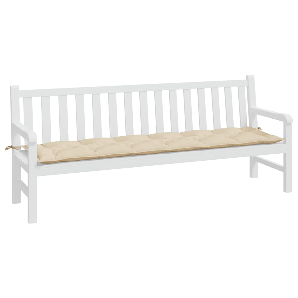 hynde til havebænk 200x50x7 cm oxfordstof beige