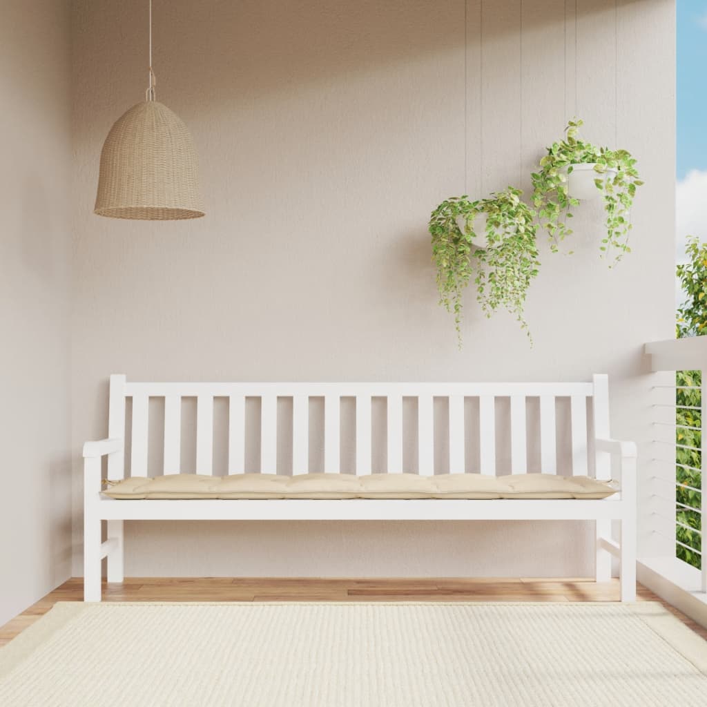 hynde til havebænk 200x50x7 cm oxfordstof beige