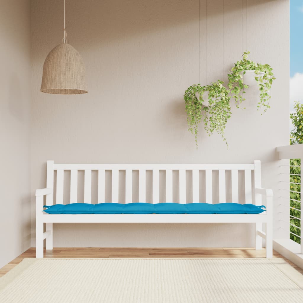 hynde til havebænk 200x50x7 cm oxfordstof lyseblå