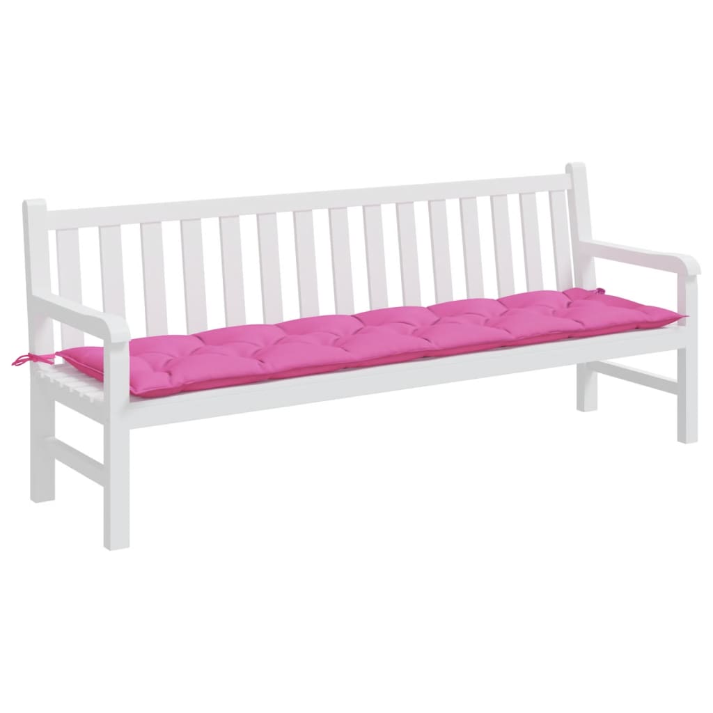 hynde til havebænk 200x50x7 cm stof pink