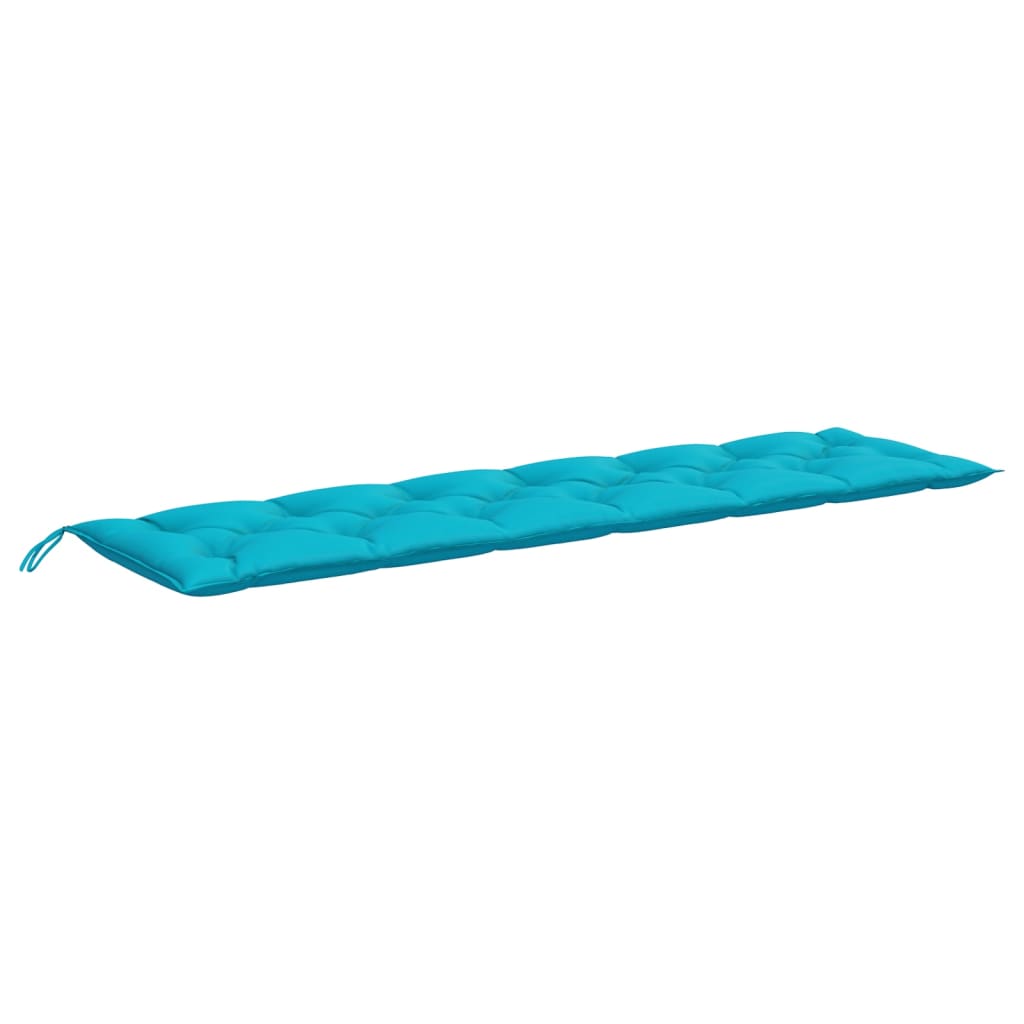 hynde til havebænk 200x50x7 cm stof turkis