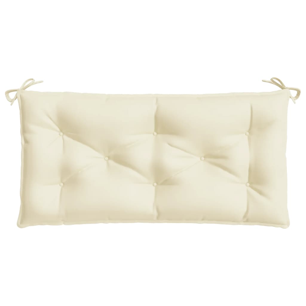 hynder til havebænk 2 stk. 100x50x7 cm oxfordstof cremefarvet