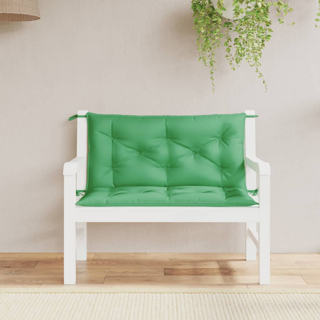 hynder til havebænk 2 stk. 100x50x7 cm oxfordstof grøn