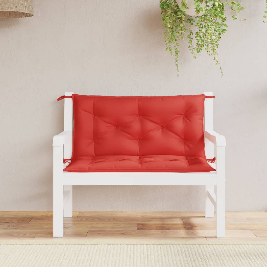 hynder til havebænk 2 stk. 100x50x7 cm oxfordstof rød