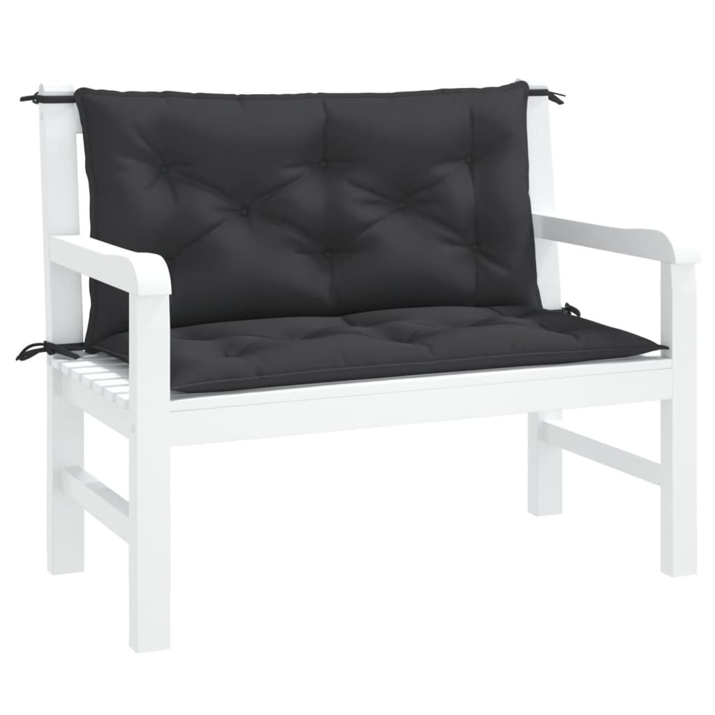 hynder til havebænk 2 stk. 100x50x7 cm oxfordstof sort