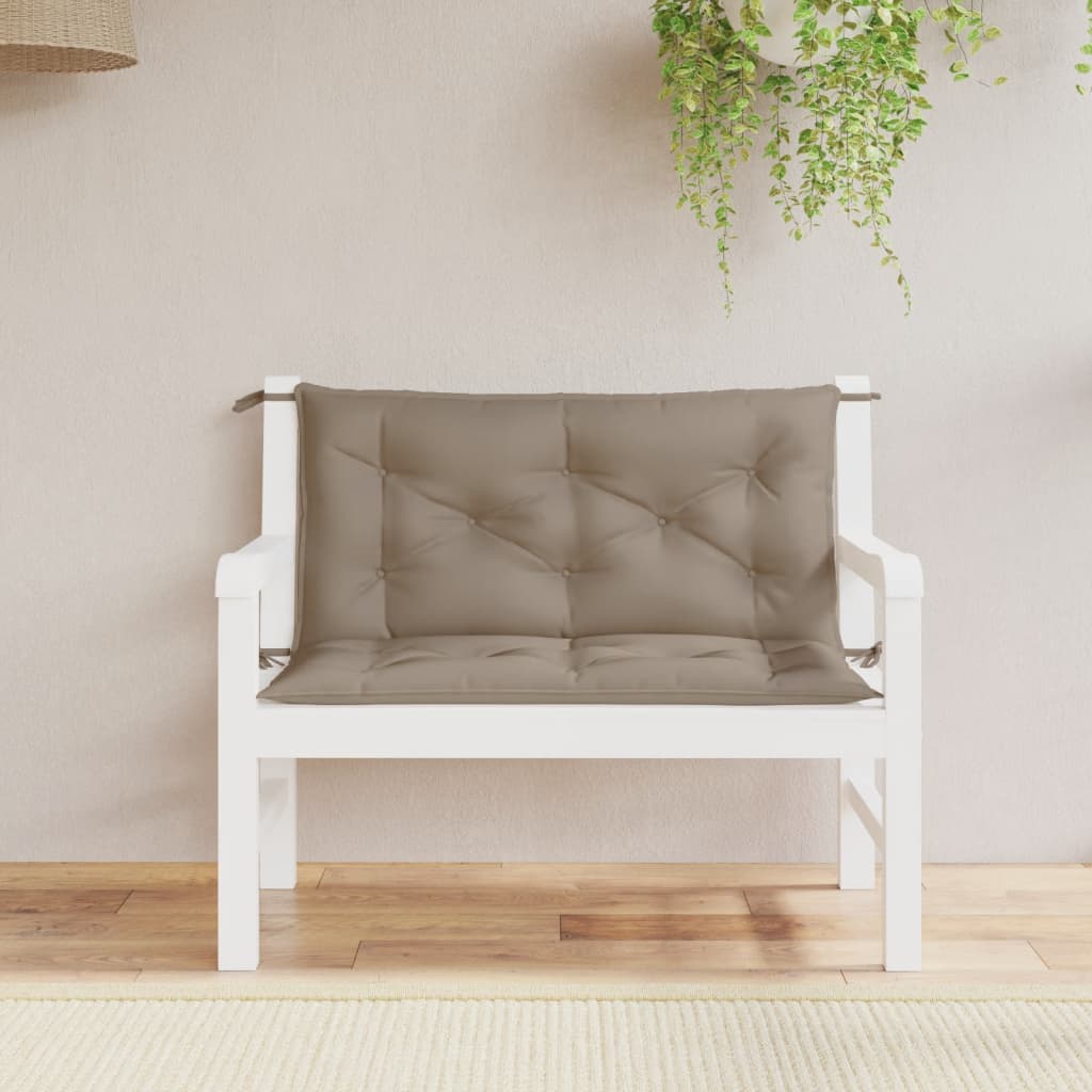 hynder til havebænk 2 stk. 100x50x7 cm oxfordstof gråbrun