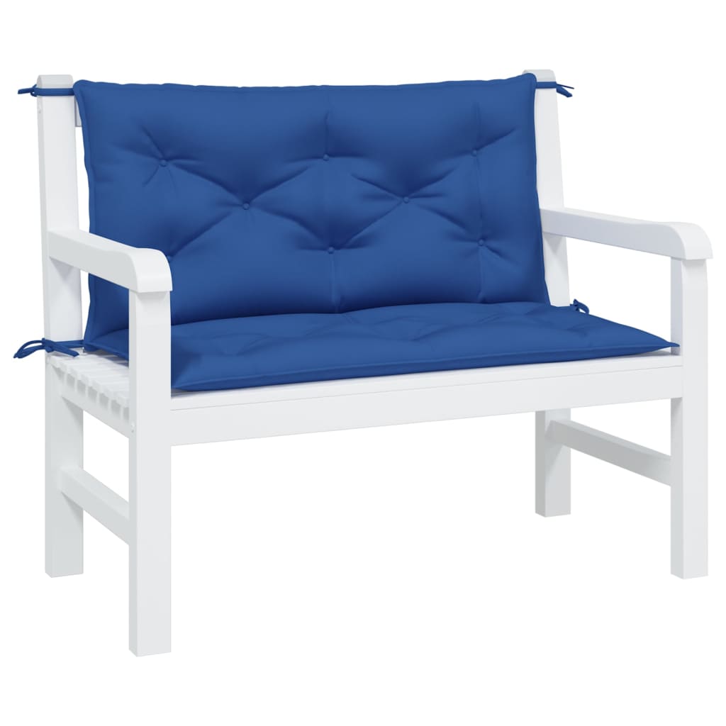 hynder til havebænk 2 stk. 100x50x7 cm oxfordstof kongeblå