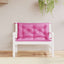 hynder til havebænk 2 stk. 2 stk. 100x50x7 cm stof pink