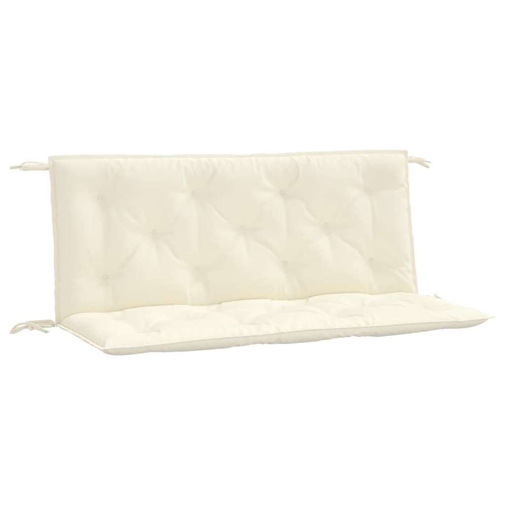 hynder til havebænk 2 stk. 120x50x7 cm oxfordstof cremefarvet