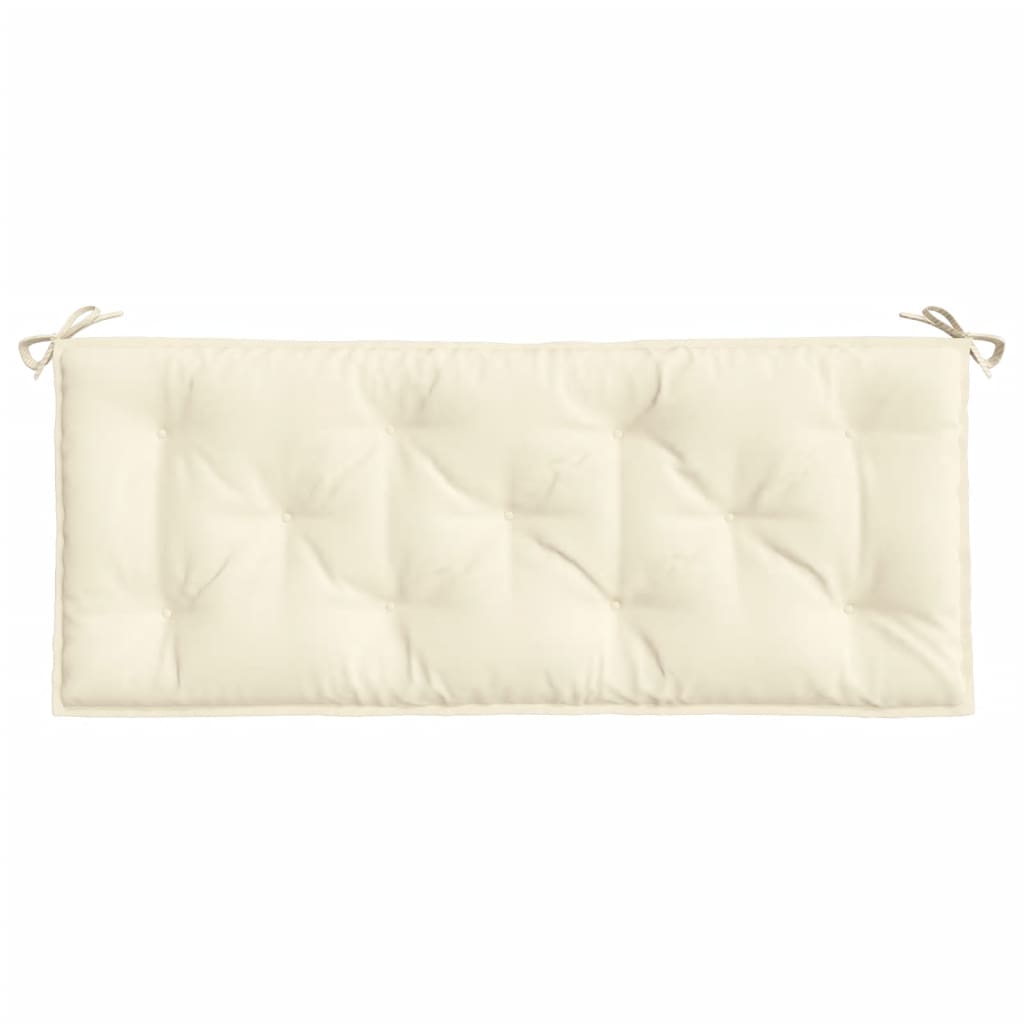 hynder til havebænk 2 stk. 120x50x7 cm oxfordstof cremefarvet