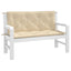 hynder til havebænk 2 stk. 120x50x7 cm oxfordstof beige
