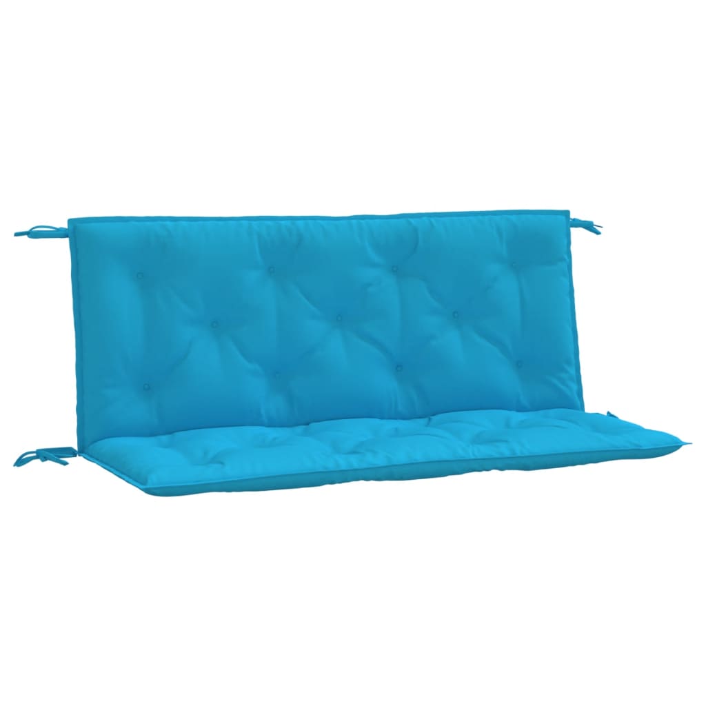 hynder til havebænk 2 stk. 120x50x7 cm oxfordstof lyseblå