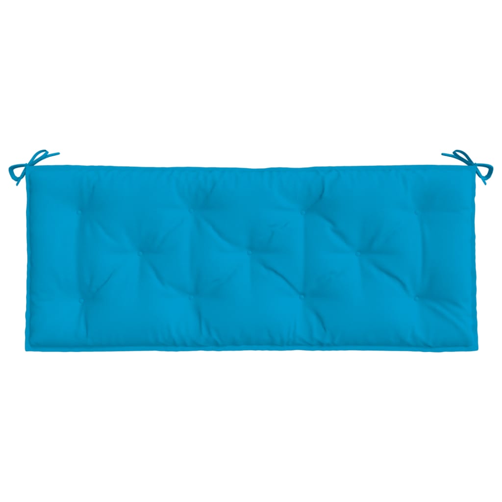 hynder til havebænk 2 stk. 120x50x7 cm oxfordstof lyseblå