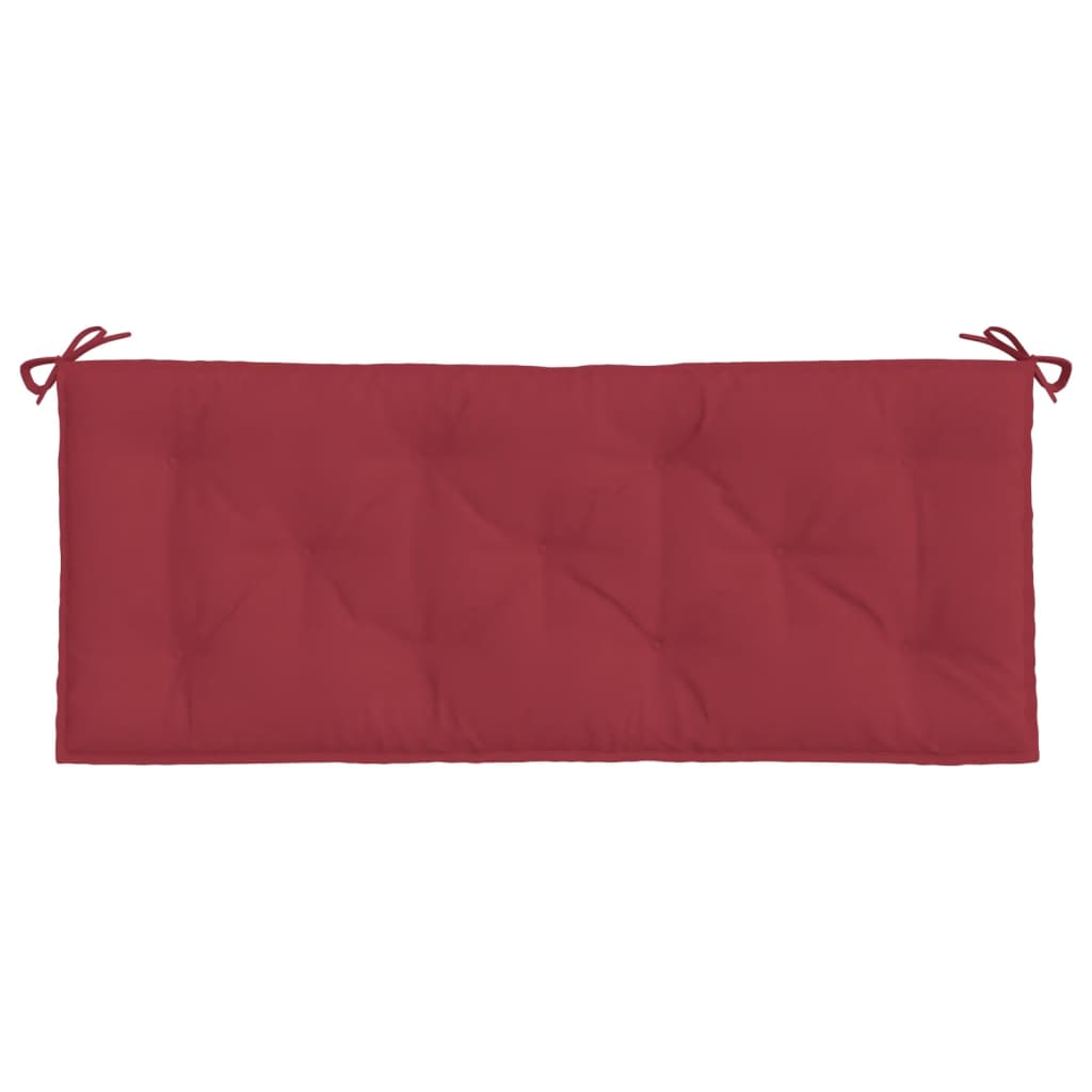 hynder til havebænk 2 stk. 120x50x7 cm oxfordstof vinrød