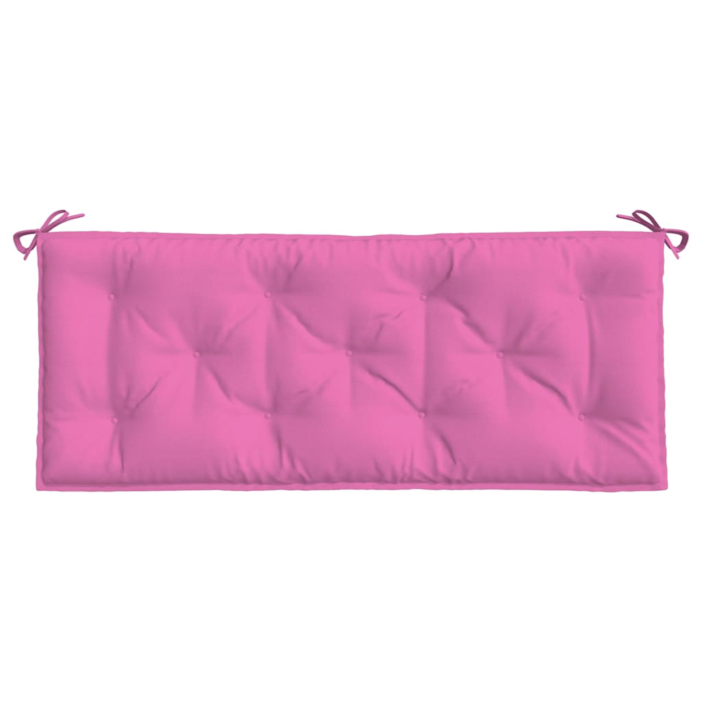 hynder til havebænk 2 stk. 2 stk. 120x50x7 cm stof pink