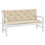 hynder til havebænk 2 stk. 150x50x7 cm oxfordstof beige