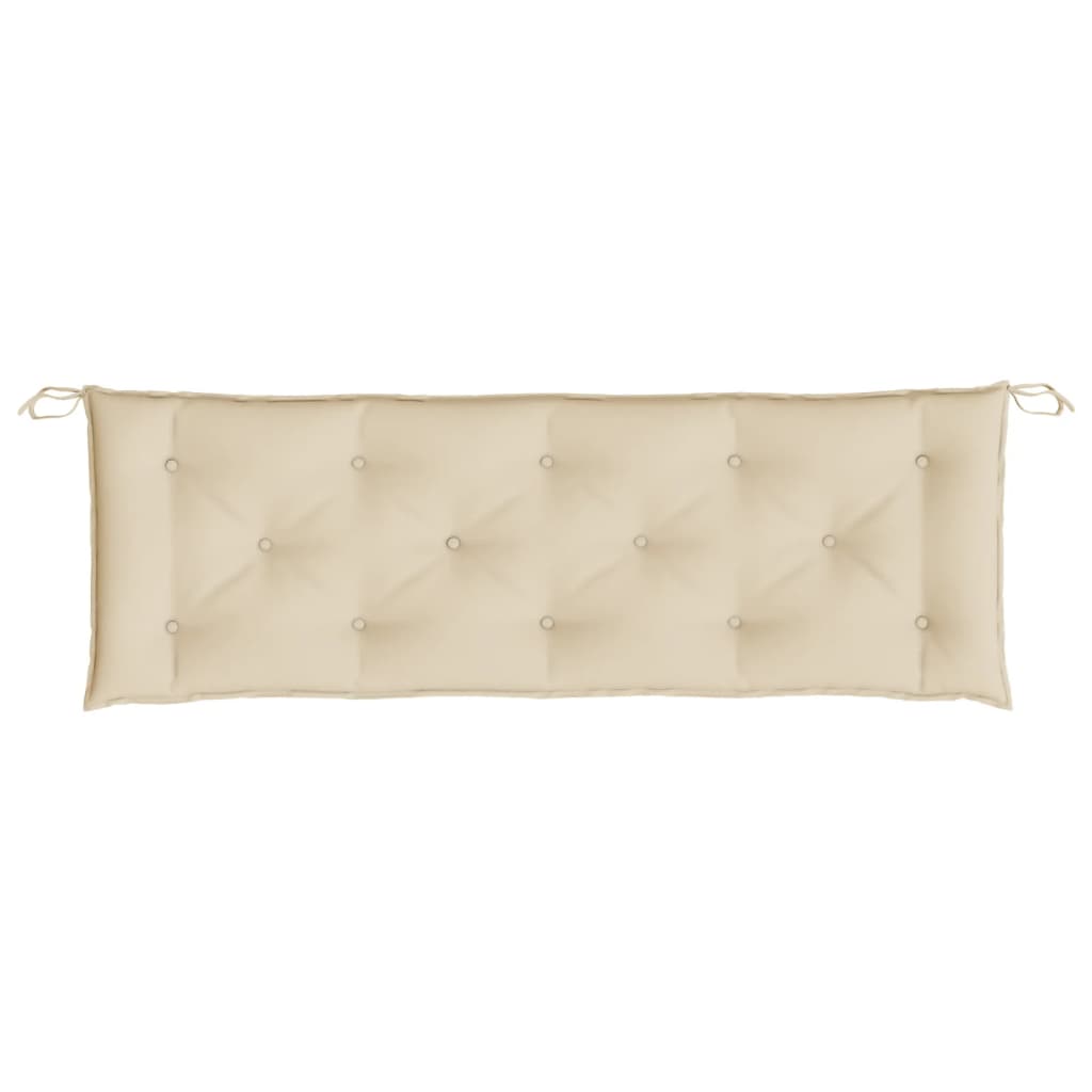 hynder til havebænk 2 stk. 150x50x7 cm oxfordstof beige