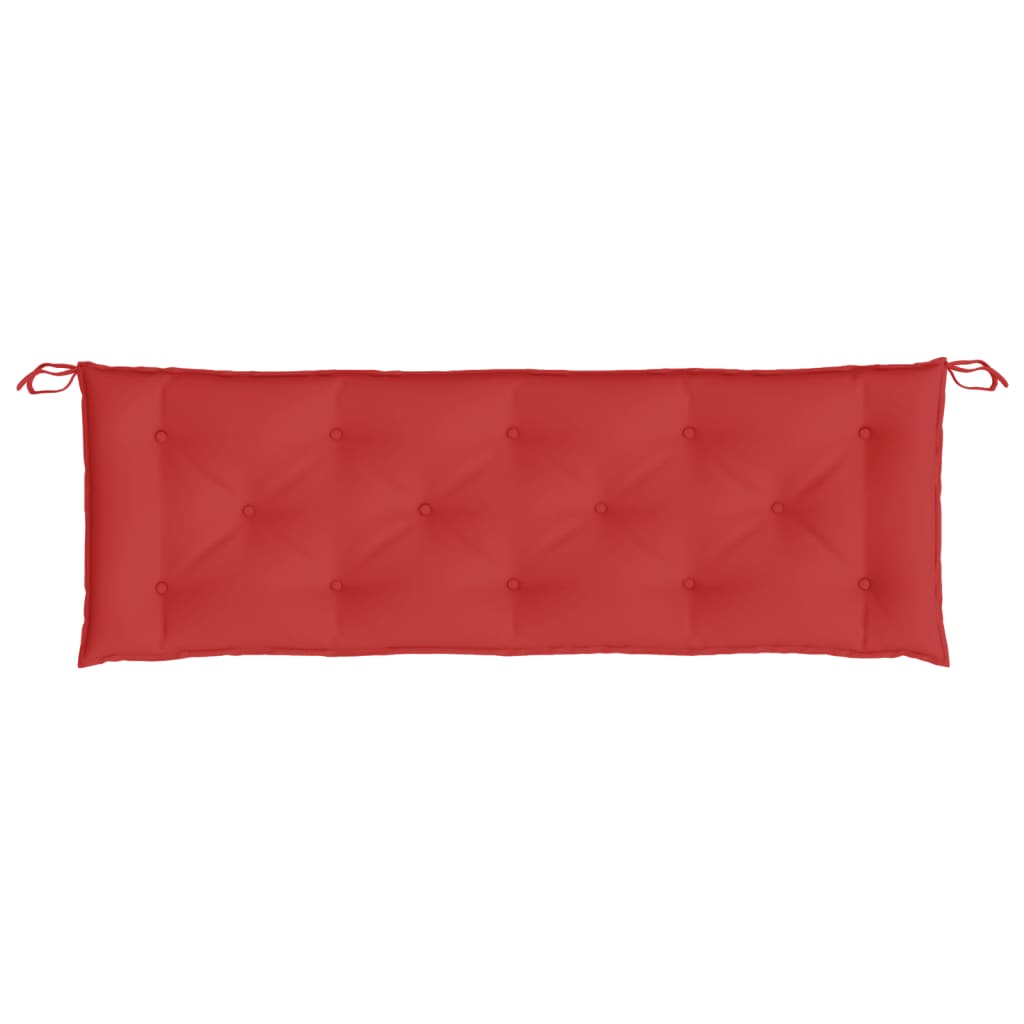 hynder til havebænk 2 stk. 150x50x7 cm oxfordstof rød