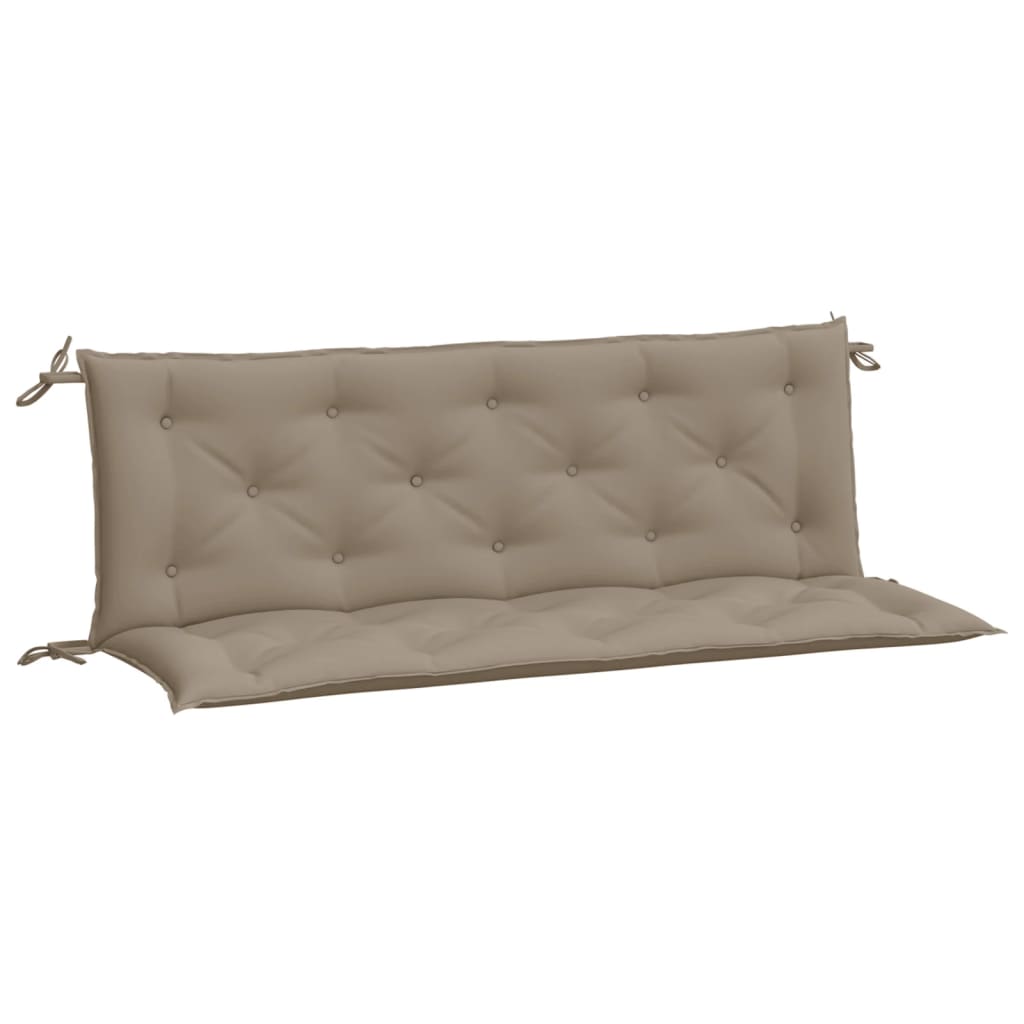hynder til havebænk 2 stk. 150x50x7 cm oxfordstof gråbrun