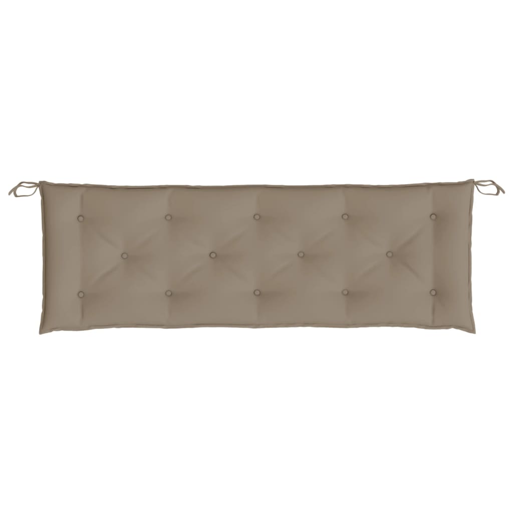 hynder til havebænk 2 stk. 150x50x7 cm oxfordstof gråbrun