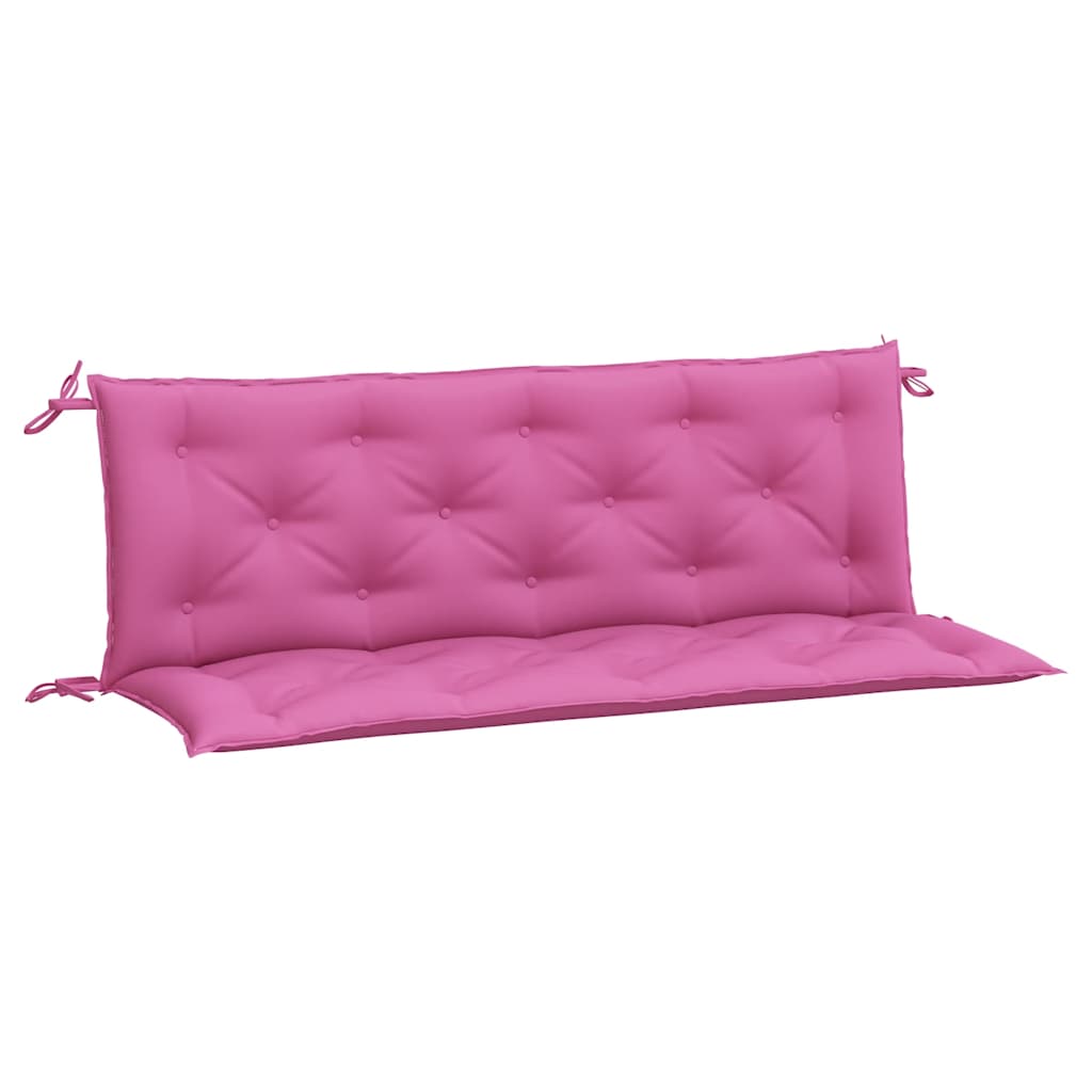 hynder til havebænk 2 stk. 2 stk. 150x50x7 cm stof pink