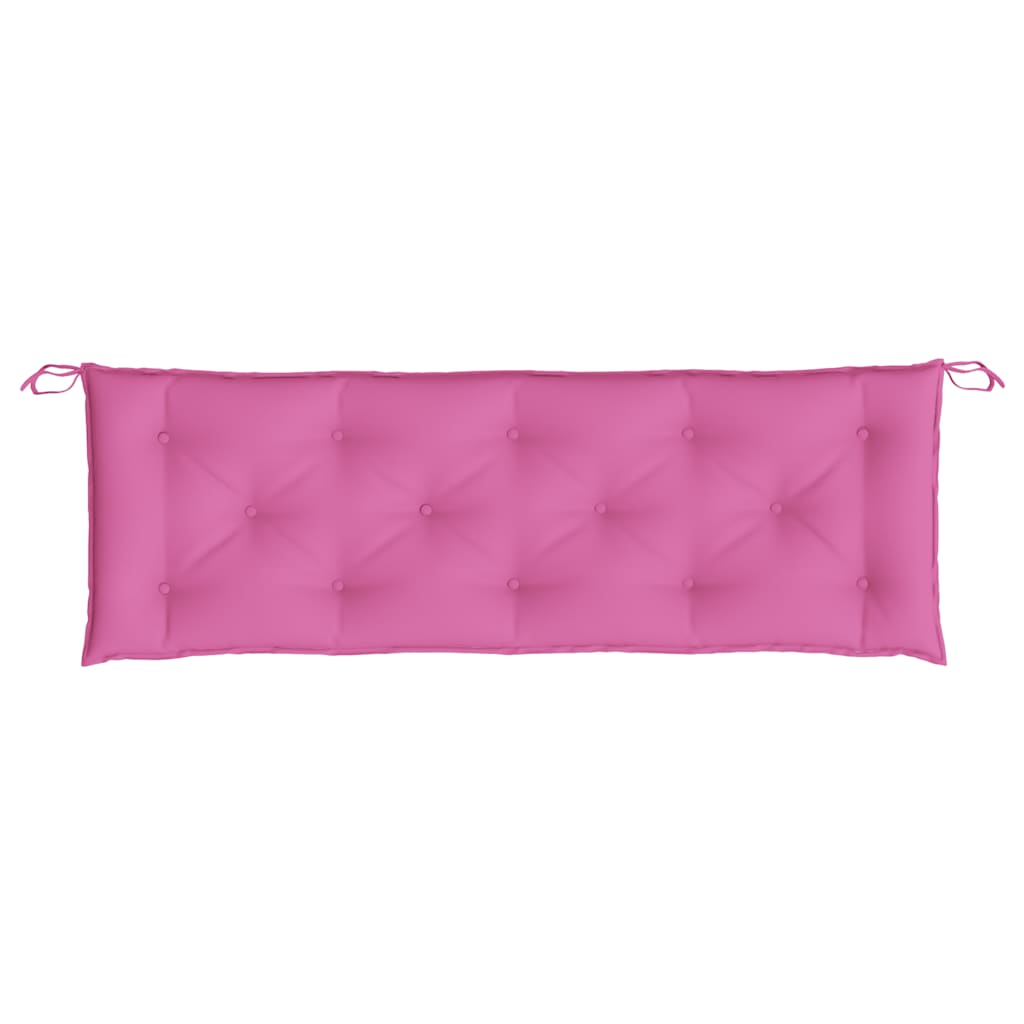 hynder til havebænk 2 stk. 2 stk. 150x50x7 cm stof pink