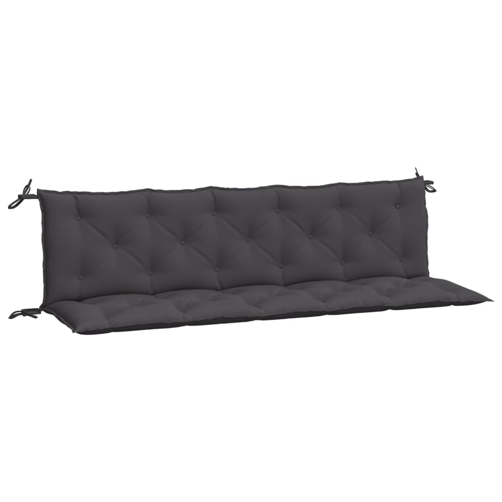 hynder til havebænk 2 stk. 180x50x7 cm oxfordstof antracitgrå