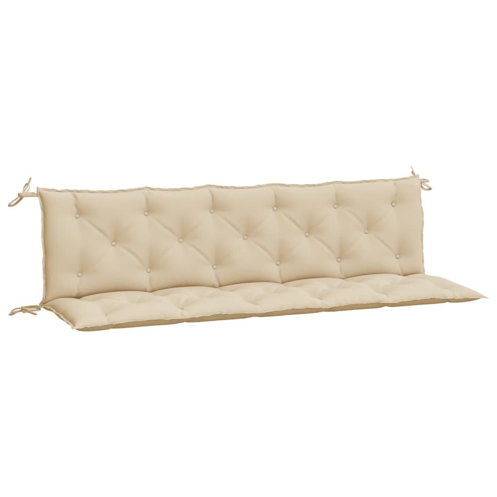 hynder til havebænk 2 stk. 180x50x7 cm oxfordstof beige