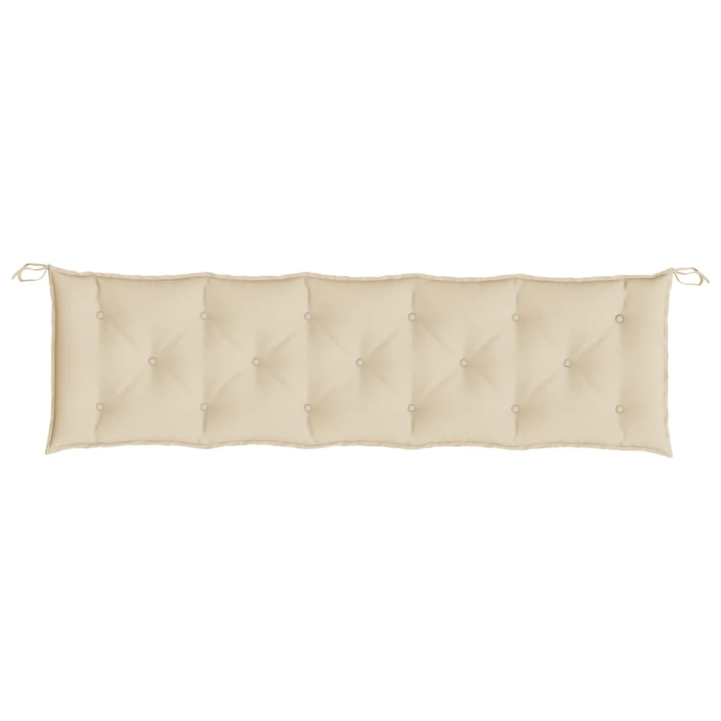 hynder til havebænk 2 stk. 180x50x7 cm oxfordstof beige