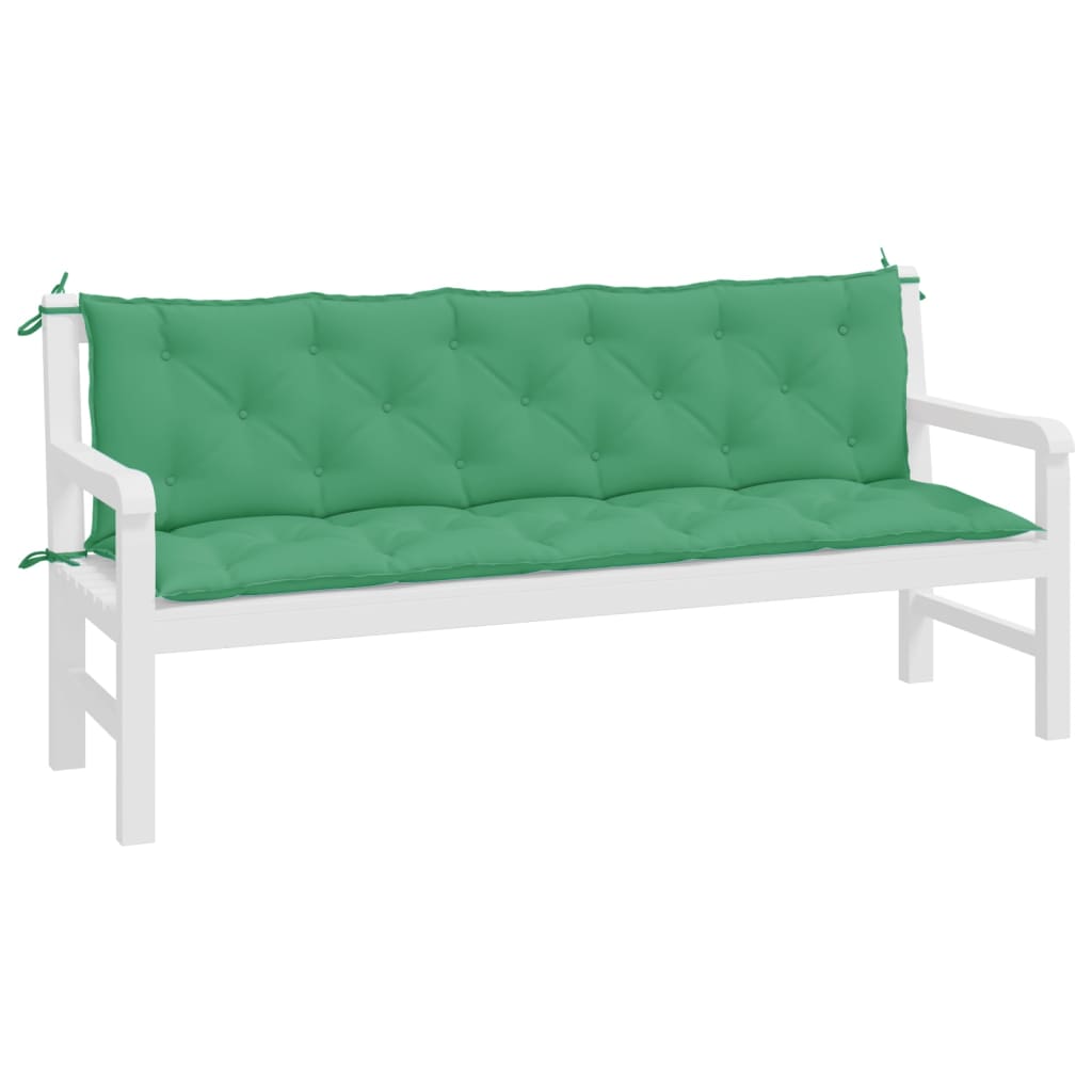 hynder til havebænk 2 stk. 180x50x7 cm oxfordstof grøn