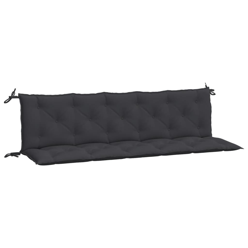 hynder til havebænk 2 stk. 180x50x7 cm oxfordstof sort