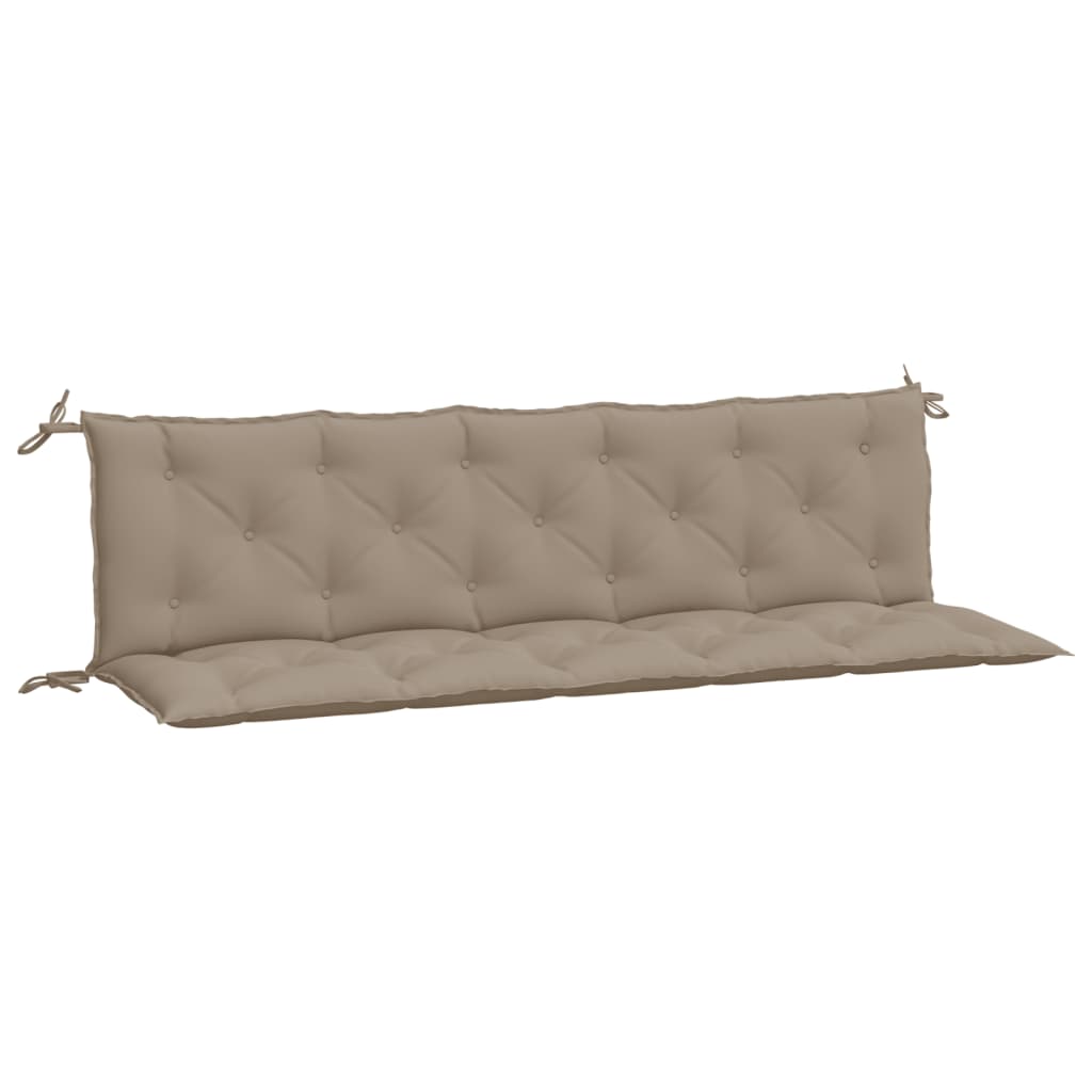 hynder til havebænk 2 stk. 180x50x7 cm oxfordstof gråbrun