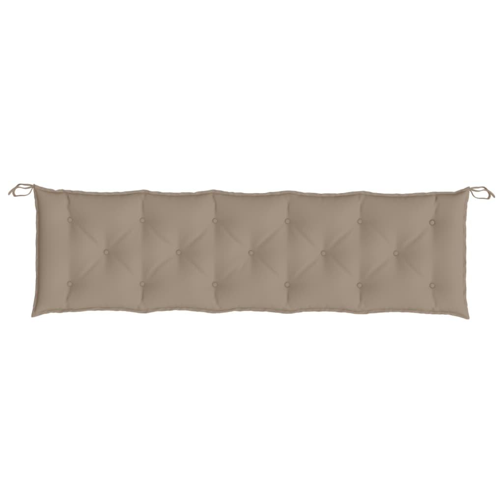 hynder til havebænk 2 stk. 180x50x7 cm oxfordstof gråbrun