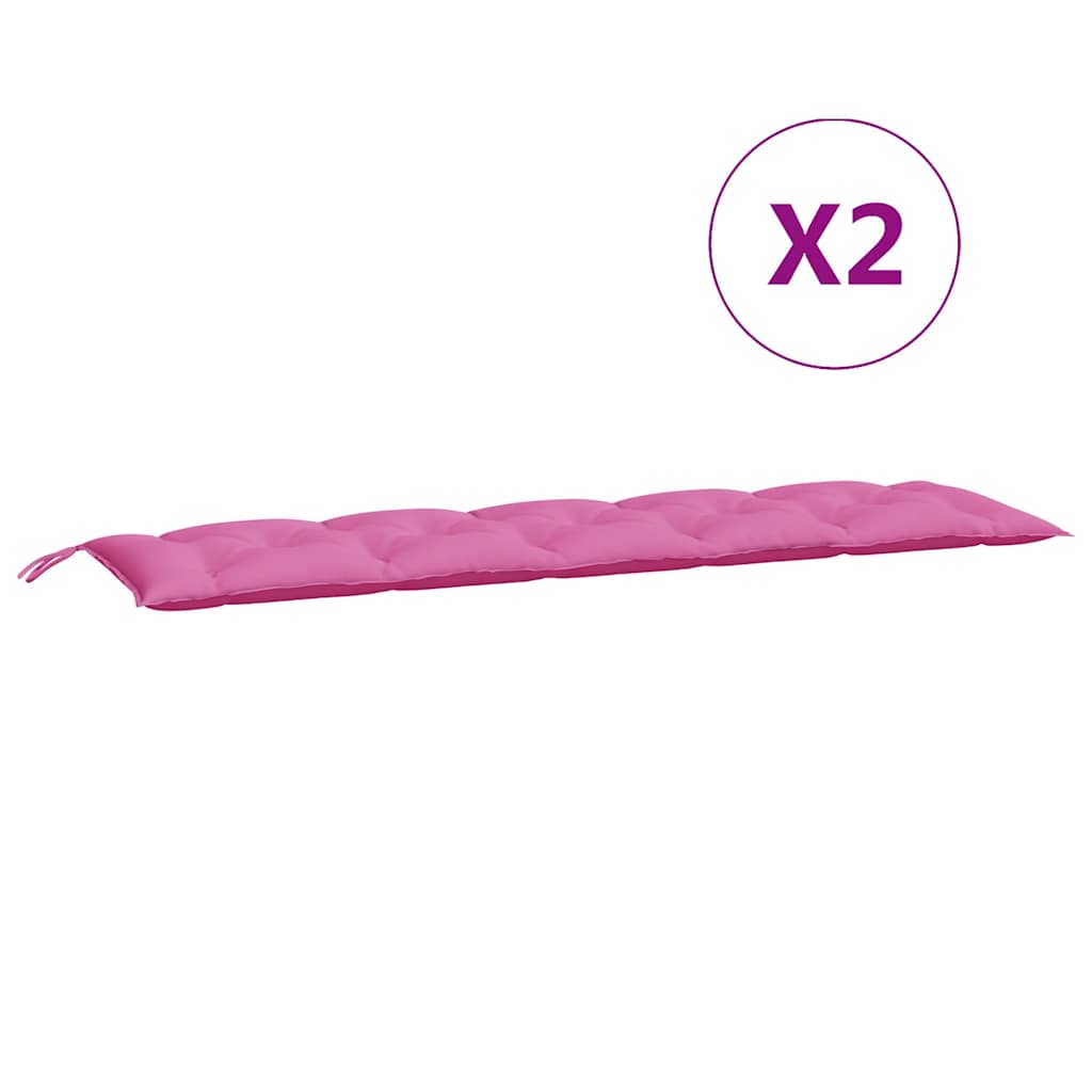 hynder til havebænk 2 stk. oxfordstof pink