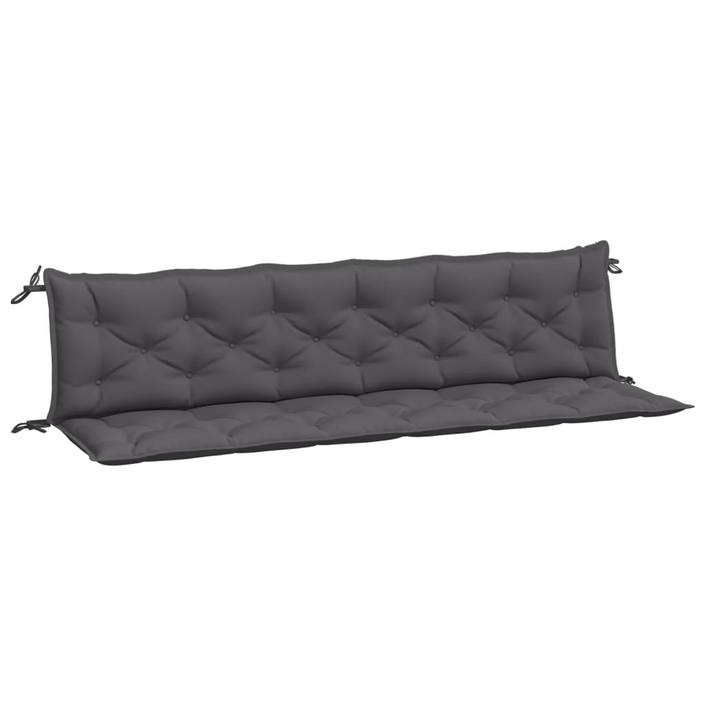 hynder til havebænk 2 stk. 200x50x7 cm oxfordstof antracitgrå