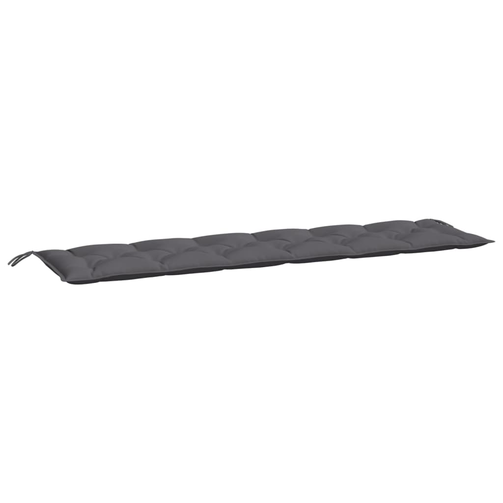 hynder til havebænk 2 stk. 200x50x7 cm oxfordstof antracitgrå