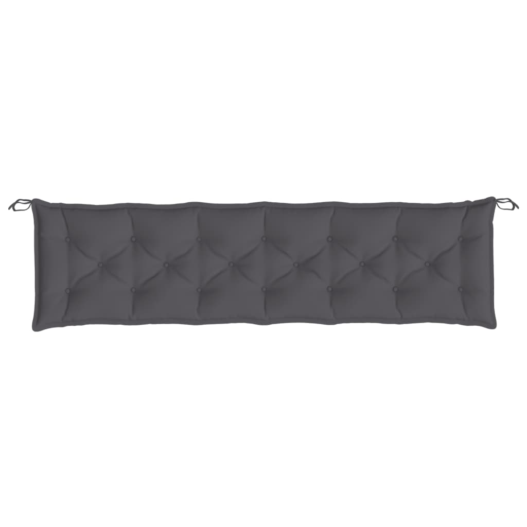 hynder til havebænk 2 stk. 200x50x7 cm oxfordstof antracitgrå