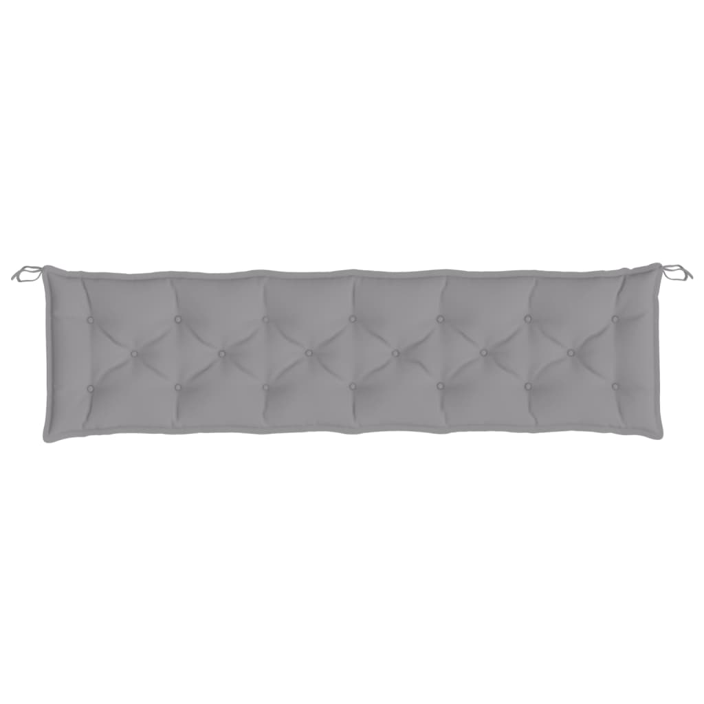 hynder til havebænk 2 stk. 200x50x7 cm oxfordstof grå