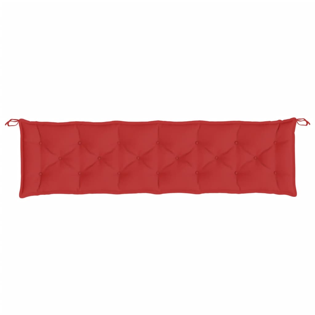 hynder til havebænk 2 stk. 200x50x7 cm oxfordstof rød
